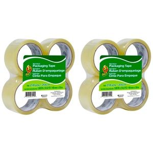 PACKING TAPE - DUCK BRAND - 2 PACKS (8 ROLLS) (shipping/moving/storage/supplies)